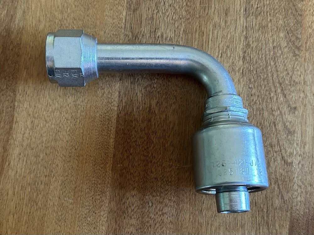 Gates Hydraulic Hose Fitting MegaCrimp 12G-12FJX90L G25181-1212