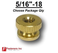 5/16″-18 Solid Brass Decorative Knurled Thumb Nuts