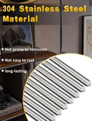 12 PCS 1/8 x 12in 304 Stainless Steel Round Rod Metal Shaft Smooth Rods