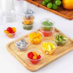[ 2 oz ] Portion Cup Disposable Plastic Cups for Meal, Salad Dressing, Soufflé,