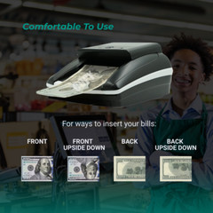KHIPPUS Counterfeit Bill Detector for USD Portable Rechargeable Battery Included