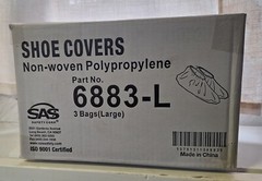 SAS- (6883-L) Shoe Covers- Large-White Non-Woven Polypropylene-300 Count
