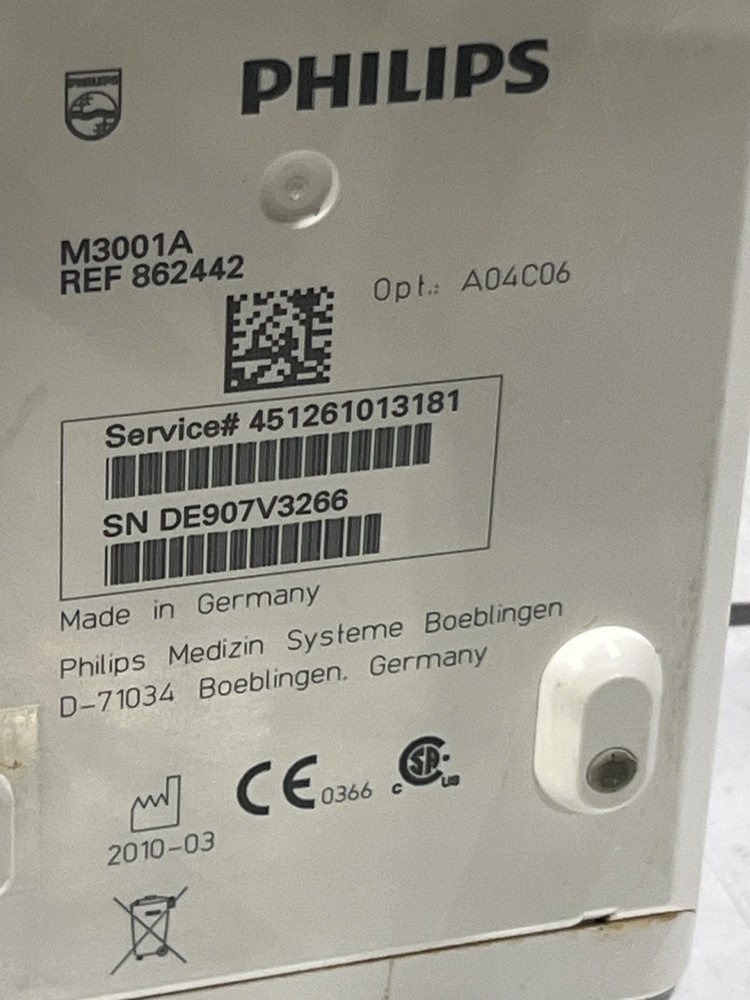 Philips M3001A-A04C06 OxiMax SpO2, NIBP, ECG, Temp, IBP MMS Module
