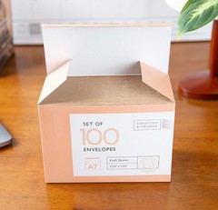 Sweetzer & Orange, Kraft Envelopes Self Seal. 100x Envelope with Box. Mailing…
