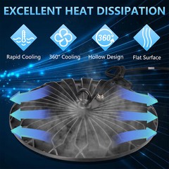 6 Pack 200W UFO Led High Bay Light Commercial Industrial Warehouse Factory Light