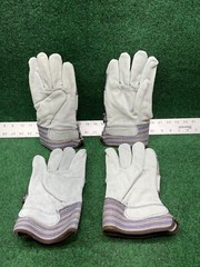 MCR Safety 1400KL Leather Gloves Cowhide Palm Large 2 Pairs