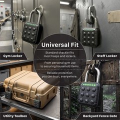 Fosmon Digital Combination Lock Outdoor IP67 Padlock Combination Gym Locker Lock