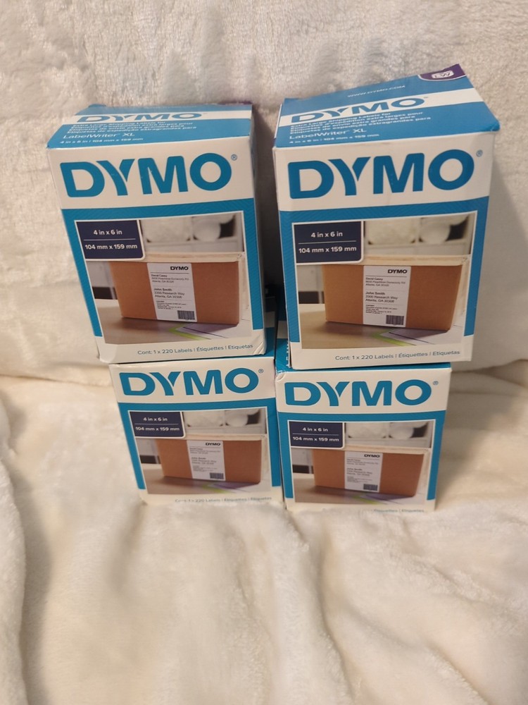 4 Rolls DYMO 4XL Direct Thermal Shipping Labels 4×6 1744907 Compatible 220/Roll