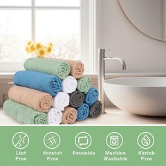 Washcloths Bulk 200 Pack Face Towels (12″ x 12″), Highly Soft Wash Cloths and…