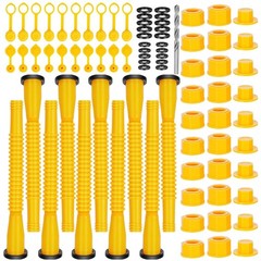10 Yellow Flexible Pour Nozzles, Gas Can Spout Replacement