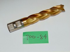 NEW 7/8” End Mill HSS TiN 4F Sq End 7/8″x 3-5/8″LOC x 7/8 x 5-3/4 new old stock