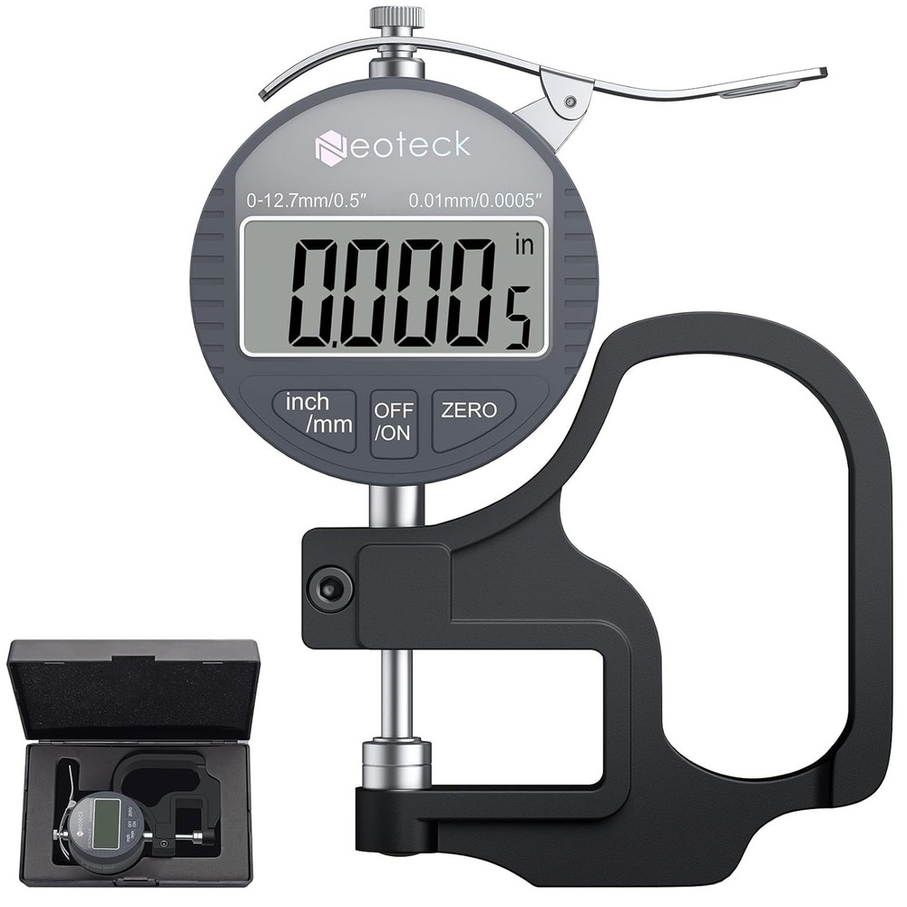 Digital Thickness Gauge Tool 0.5inch/12.7mm 0.0005inch/0.01mm LCD Display Gauge