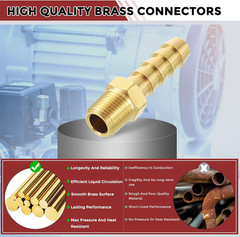 Pack of 1 Brass Hose Barb Fittings Adapter Connector 5/16″ Hose Barb to 1/8″ NPT