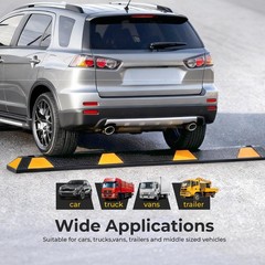 72″ Rubber Parking Curb ,Floor Stopper Wheel Driveway Parking Lot Stopper Safety