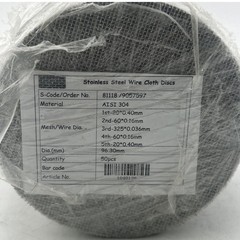 Stainless Steel Wire Cloth Discs AISI 304 96.3mm 50pcs Multi Mesh Screen