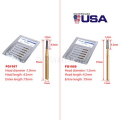 Dental Burs Tapered Fissure Head Carbide Bur FG Metal Cutting High Speed