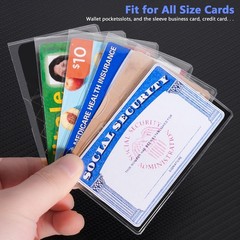 6 Pack Card Protector Social Security, Medicare, Credit & Driver’s License Sl…
