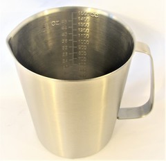 Stainless Steel Beaker Cup Mug 500-2000 ml 16-64 oz Lab Measuring Pitcher Handle
