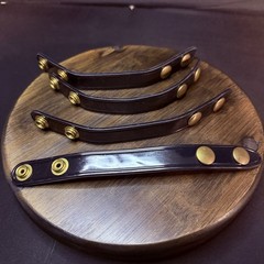 Safariland Belt Keeper 8″ Black High Gloss With Brass Snaps Set Of 4