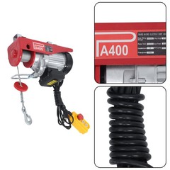PA400 880lbs Mini Electric Hoist 328ft/100m Wireless Remote Control 110V 980W