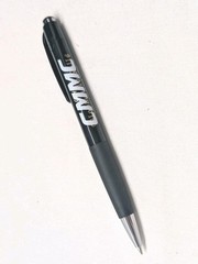 100 Misprint Rubber Grip Click Pens MARDI GRAS Hub Pen Bulk Lot BLACK