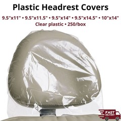 250Pcs Dental Headrest Covers Clear Plastic 9.5×11 9.5×11.5 9.5×14 10×14 Chair