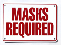 “MASKS REQUIRED” WARNING SIGN- Heavy Weight Aluminum with Easy to Read Text