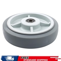 4 Pack 1/2″ Axle Hole 8″ Caster Wheels Polyurethane 900 Pounds Gray Replace