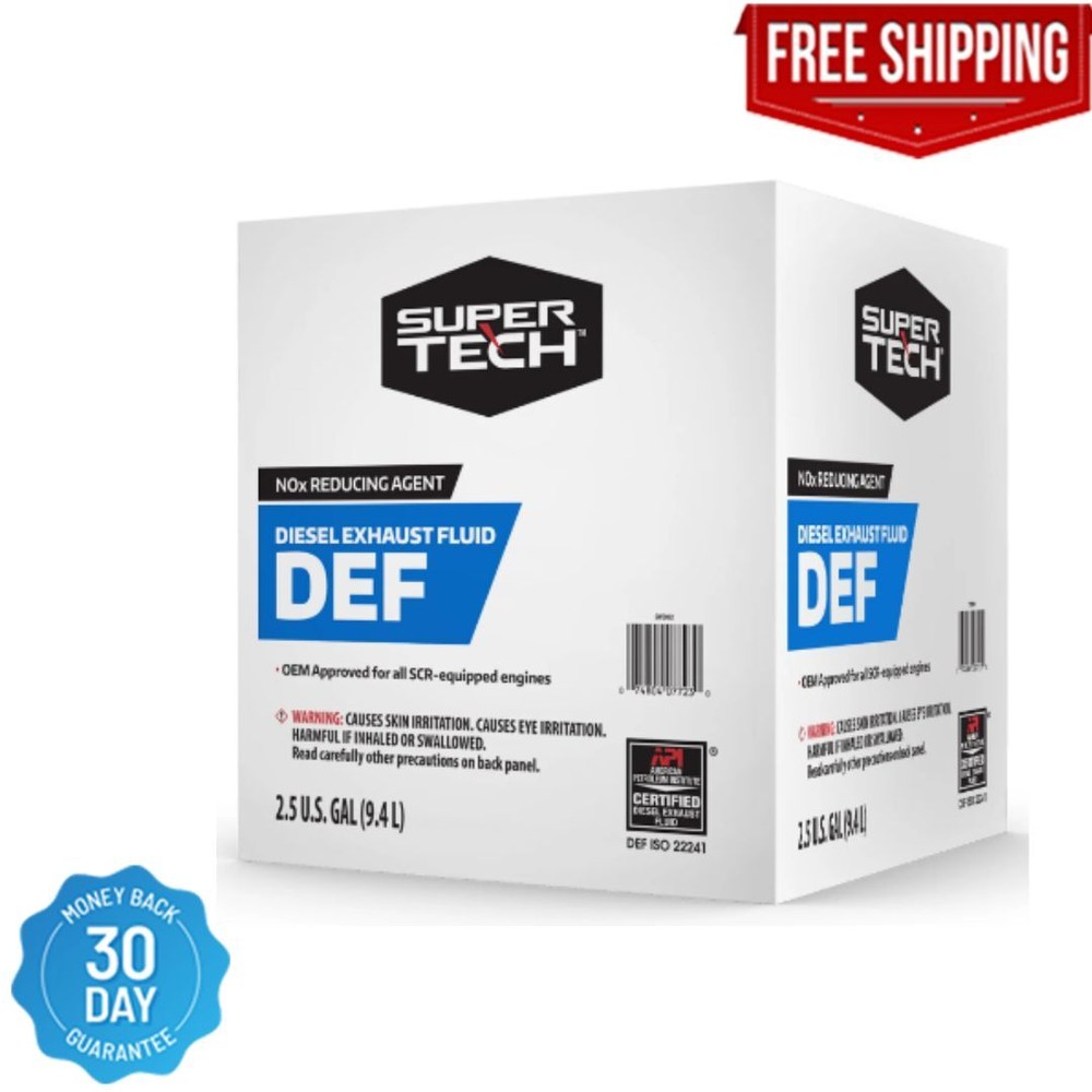 Super Tech DEF Diesel Exhaust Fluid, mad in the USA 9.46 L 2.5 Gallon, 1 Pack NE