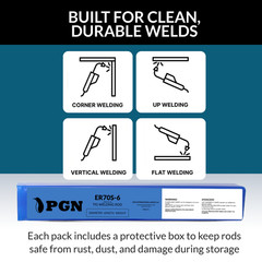 ER70S-6 10LB 3/32″ x 16″ Mild Steel TIG Welding Rod – PGN