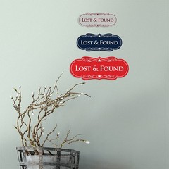 Designer Lost & Found Sign Black Gold – Large