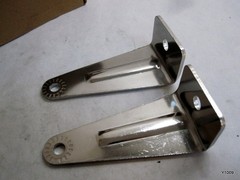 Light Bar Side Mounting Brackets Kit Heavy Duty Stainless Steel Side Silver