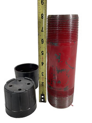 Oilfield Nipple 2-3/8″ 8-RD EUE Threaded Both Ends x 8″ Long, XXH Bore