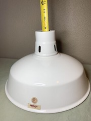 Lot of 3 NOS Abolite Industrial 14” WHITE light Shades