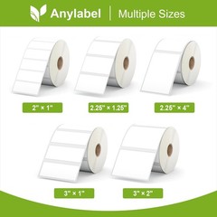 Direct Thermal Labels 2×1″ for Barcodes & Shipping – 24 Rolls, 1300 Labels/Roll
