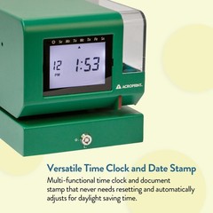 Acroprint M150MC4 Heavy-Duty Digital Time Recorder, Steel Construction, Backlit