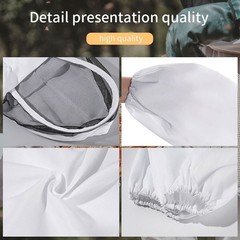 Bee Suit XXL with Veil Hood Full Body Protective Beekeeping Suits White