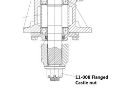 OEM 120050 1”-14 Thread Castle Nut for Rotary Cutter Gearbox (11-008)