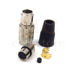 HR25-7TP-8S Female plug Cable Mount Connector, 8 Contacts, Miniature Connector