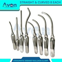 GERMAN 8 DEBAKEY BULLDOG CLAMP ATRAUMATIC FORCEPS CVD +STR SURGICAL INSTRUMENTS