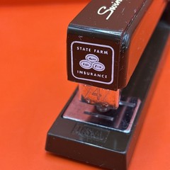 VTG State Farm Dark Brown Swingline Stapler 747 – Made in USA – Long Island, NY