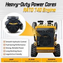New 24HP Mini Skid Steer Loader 4-in-1 Bucket 3-Stage Pump Hydraulic System