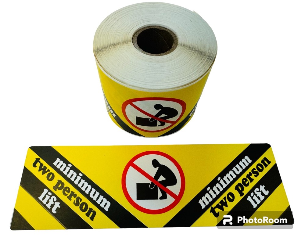 Heavy Lift Two Person Mimimum 2.5″ X 8″ Shipping Adhesive Labels 250 per roll