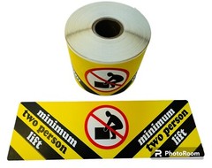 Heavy Lift Two Person Mimimum 2.5″ X 8″ Shipping Adhesive Labels 250 per roll