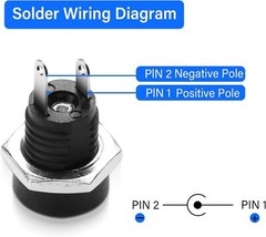 Male Barrel Jack Plug Female Socket Panel Mount DC 12V Power Connectors 20x