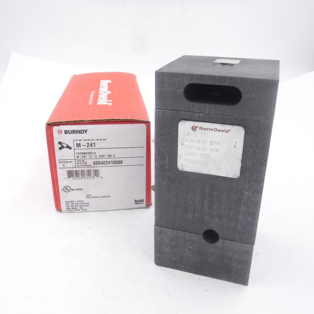 Burndy Termoweld M-241 4/0AWG Horizontal Cable Tap to Horizontal Cable Run Mold
