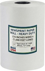 Bulk White Newsprint Packing Paper Roll 15″ x 1400ft – 1,000 Sheets for Moving