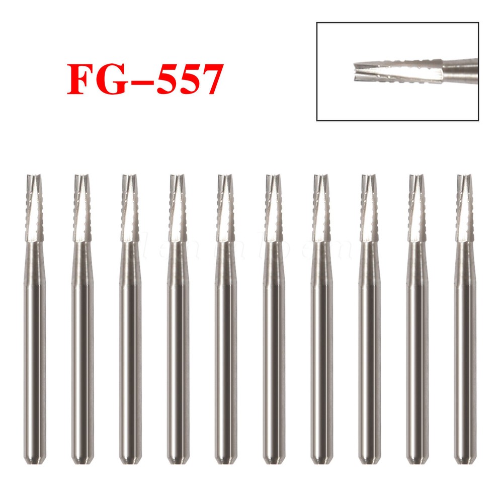 FG 557 Dental Acero de Tungsteno FG Fresas de Carburo para Alta Velocidad Pieza
