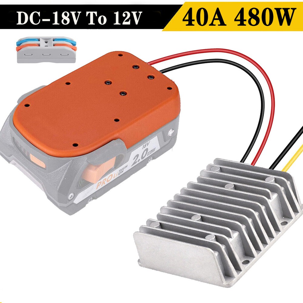 Converter DIY Step Down DC Voltage for Ridgid DC 18V To 12V 480W Adapter Dock