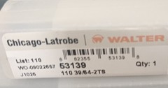 CHICAGO-LATROBE 53139 Black Oxide 39/64 Drill Bit #2 Morse Taper Shank HSS